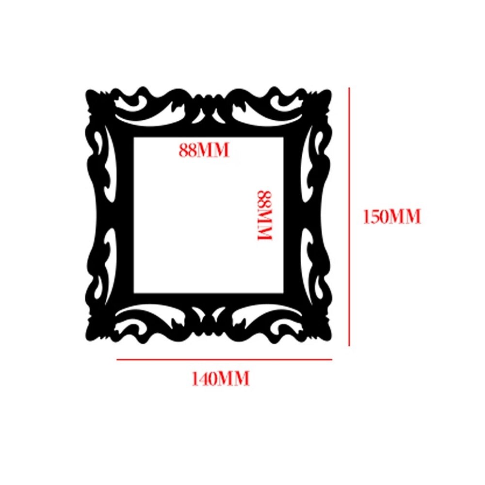 2 pièces bricolage Stickers muraux interrupteur miroir acrylique interrupteur autocollant prise décor autocollant évider interrupteur couverture 15*14.5cm