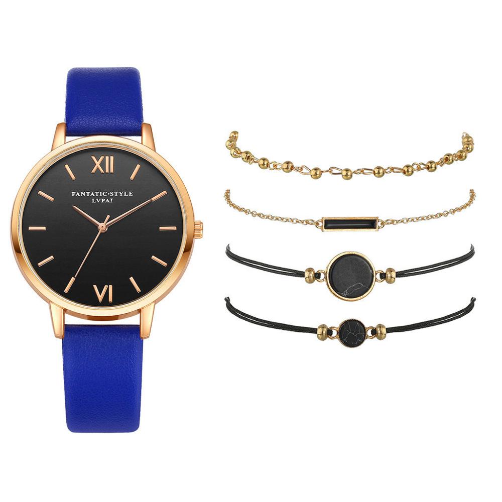 Relojes de belleza de cuarzo para mujer, pulsera de reloj de traje a la , de estilo europeo, pequeño y delicado: Blue