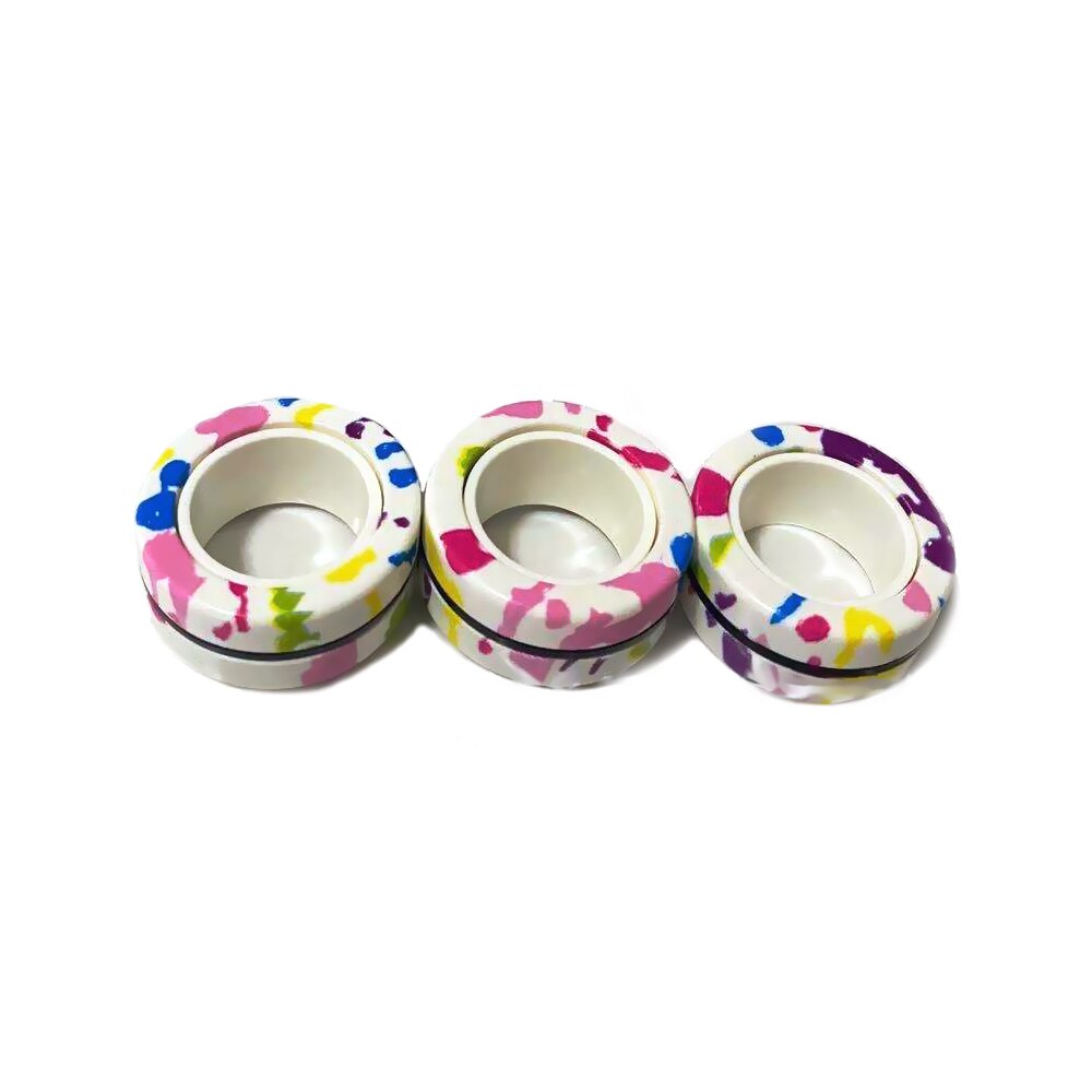 3 sztuk zabawki typu Fidget antystresowy śmieszne Fidget Spinner bransoletka magnetyczna pierścień rozpakować zabawki magiczny pierścień rekwizyty narzędzia stres stres zabawki