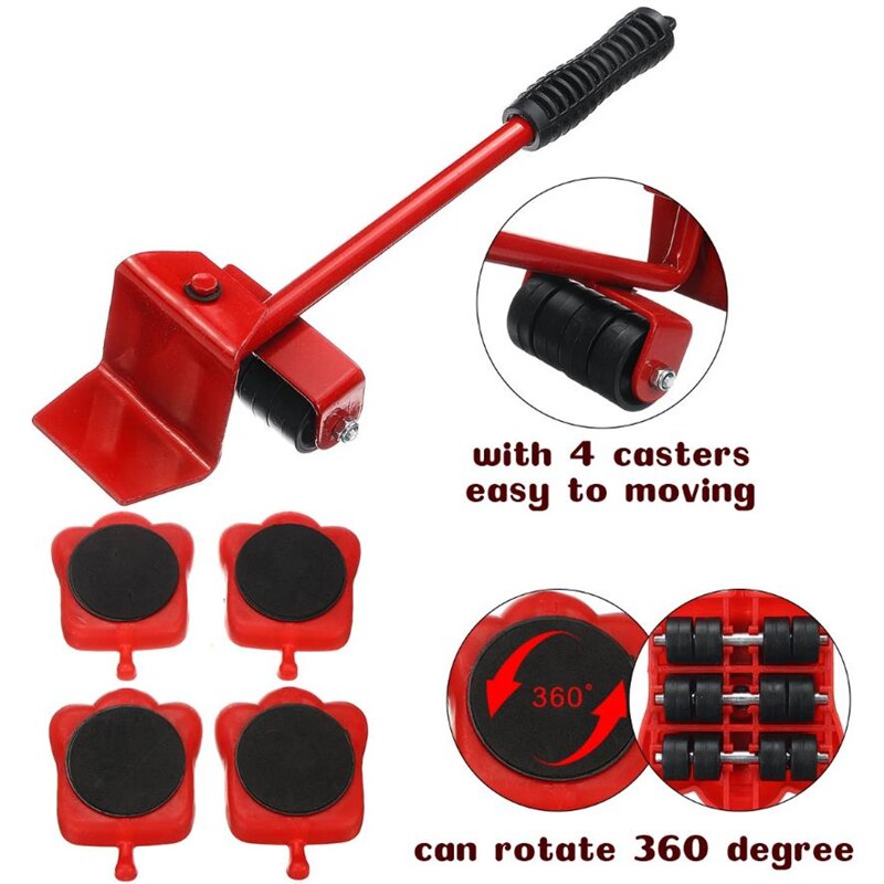 Tunge møbler multifunktionel husholdnings flytteværktøj transport shifter hjul skyder løfterulle til at flytte tunge genstande