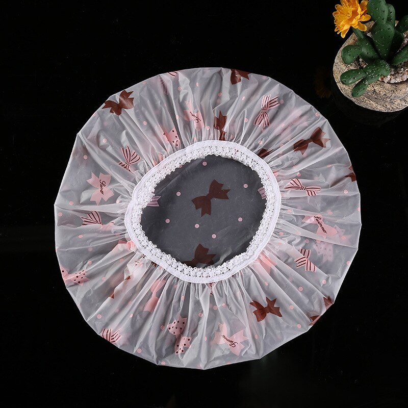 Familie Douche Cap Verdikte Waterdicht Fume Cap Hoogwaardige Frosted Gedrukt Kant Badmuts Waterdicht Voor Badkamer: A13