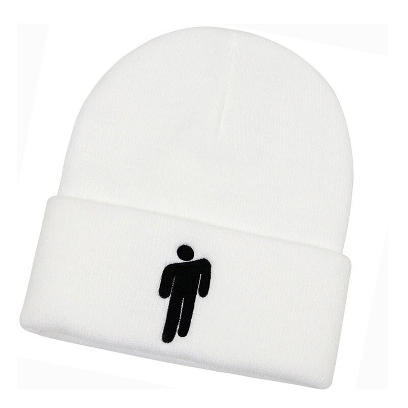 Beanie Hat Vrouwen Mannen Borduren Gebreide Warme Winter Hoeden Voor Vrouwen Mannen Effen Hip-Hop Casual Cuffed Mutsen Motorkap Toevallige: WHITE