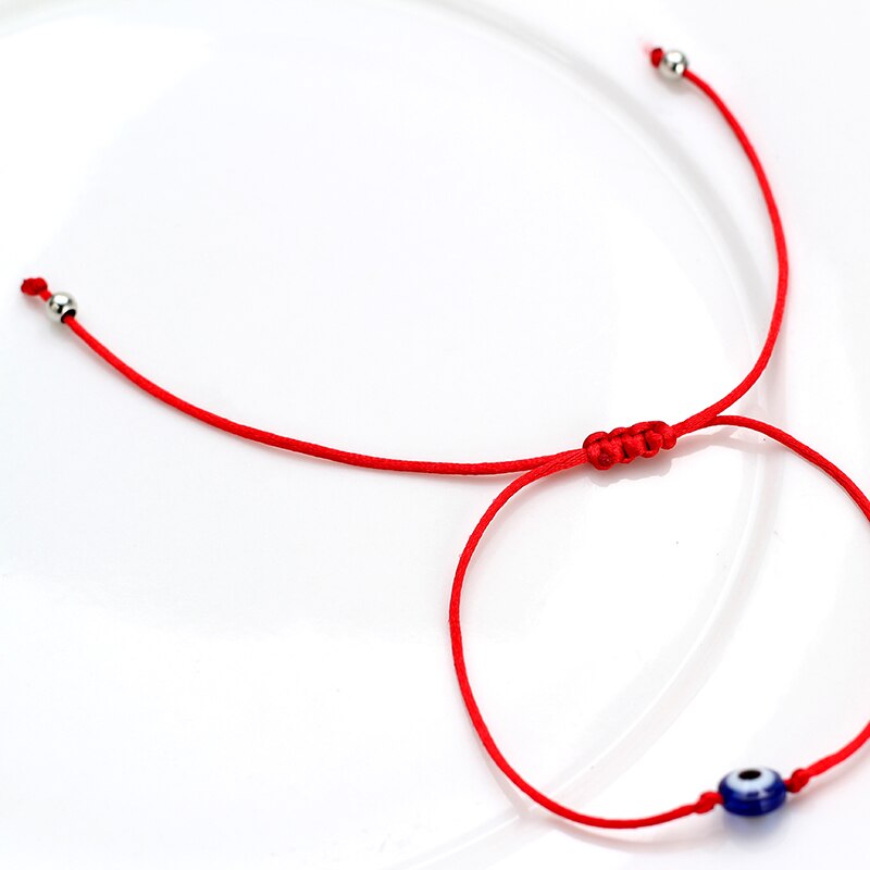 Mal de ojo azul amuletos contra el mal de ojo pulsera de cordel rojo hilo cuerda pulsera para Mujeres Hombres joyería de mal de ojo EY4704