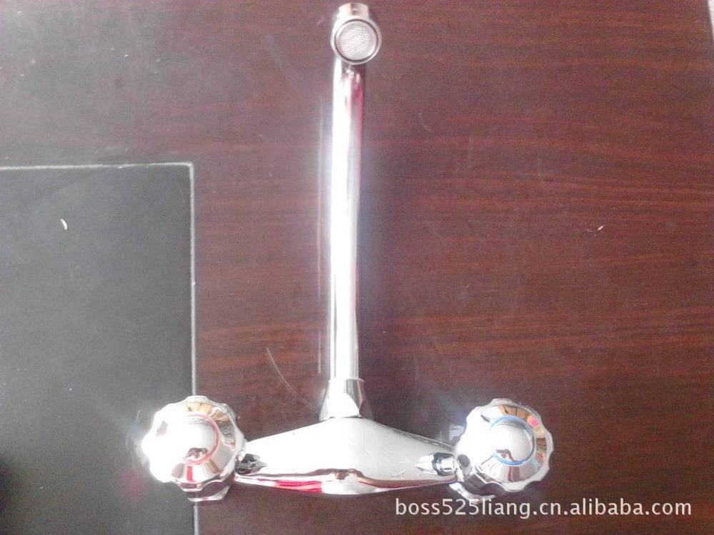 Full brass body into the wall kitchen faucet and cold double the KITCHEN sink laundry tub mixing valve