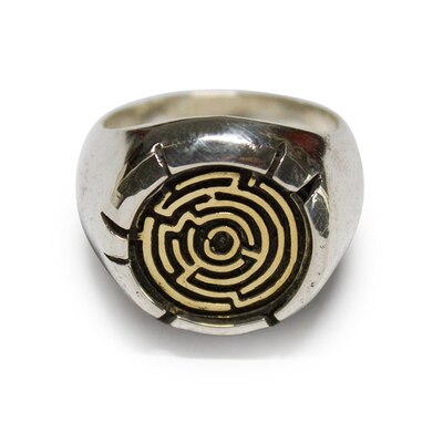 Bague labyrinthe Vintage pour hommes, anneau en acier inoxydable, Biker Rock Roll, gothique Punk, bijoux de fiançailles de mariage, OSR530,