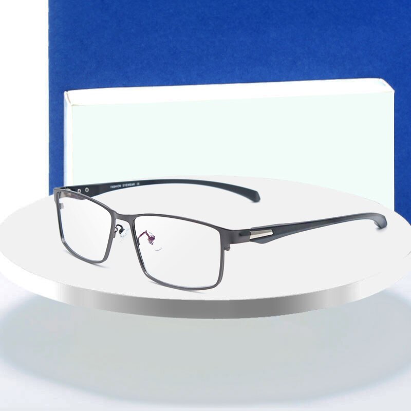 Montura de aleación para gafas para hombre, lentes flexibles, piernas, Material de aleación de galvanoplastia IP, borde completo y medio borde