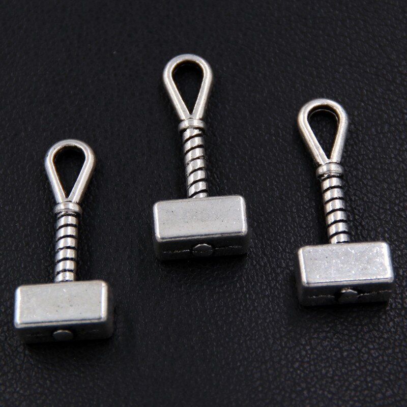 8Stck Silber Farbe Mjolnir Hammer Charme Anhänger für diy schmuck A2390