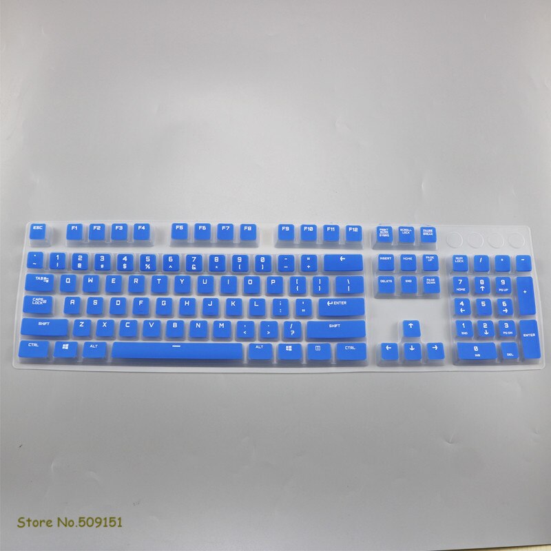 For Logitech G610 G810 G910 G213 G413 G512 K840 backlit game mechanical keyboard protector button dust cover Protective skin: Blue