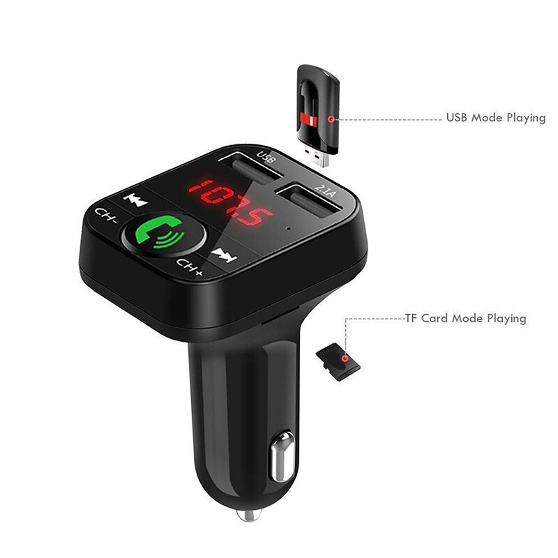 Kit transmetteur FM Bluetooth 5.0 pour voiture, modulateur MP3 sans fil, récepteur Audio mains libres, chargeur rapide double USB, adaptateur de musique
