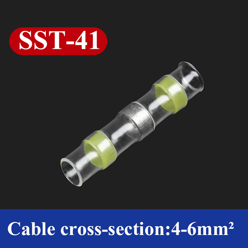 Terminales de crimpado a tope retráctil, Kit de terminales de empalme de Cable de alambre, sello de soldadura a prueba de agua, Conectores eléctricos, 20/50/100 Uds.: Cian / 3P