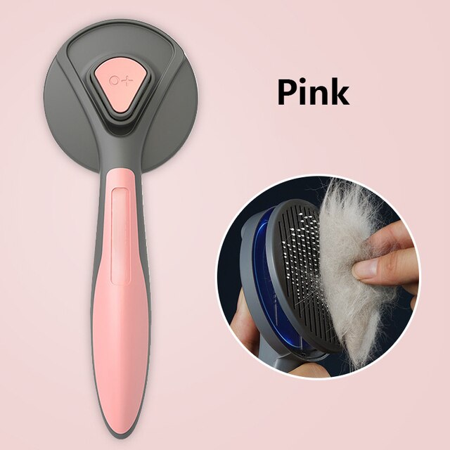 Kat Kam Borstel Pet Grooming Kam Zelfreinigende Kam Hond Naald Kam Comfortabele Drijvende Haar Verwijderen Beauty Producten: Pink