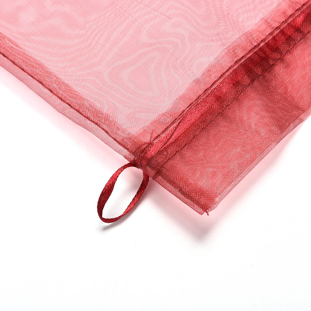 10 stuks organza wijnfleszakken opbergzak voor kerst, bruiloft, feest, verpakking, huisdecoratie, 37 x 15cm