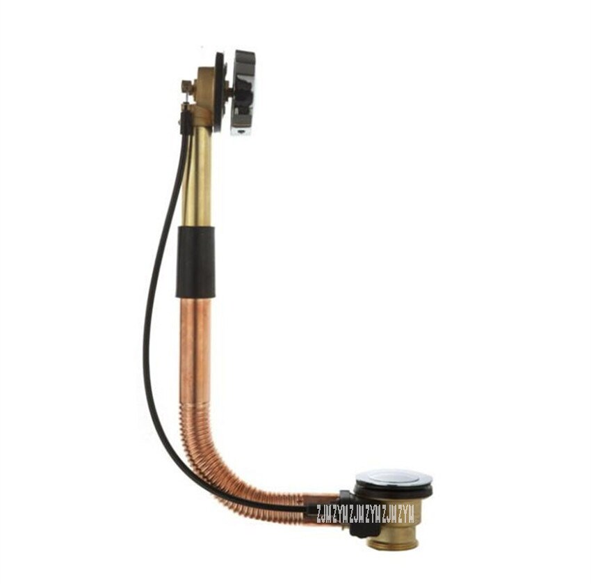 0033 Full Copper Rotary Bounce Basin Drainer Set Copper Bathtub Sewer Fittings Mop Sink Drainer Water Removal Device Sewer Pipe