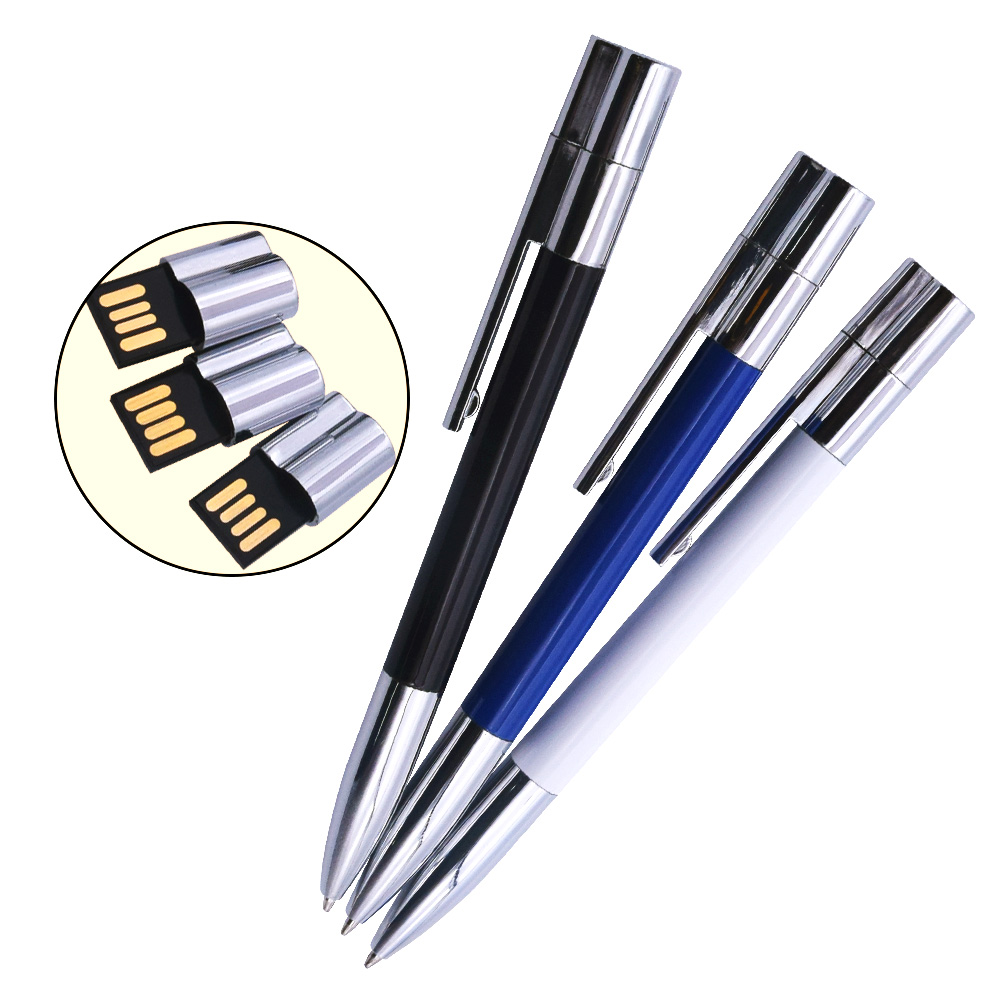 Balpen USB flash drive128GB pen drives 64GB Creatieve Business Waterdichte Pendrive 32GB Memory Stick 16GB Schijf