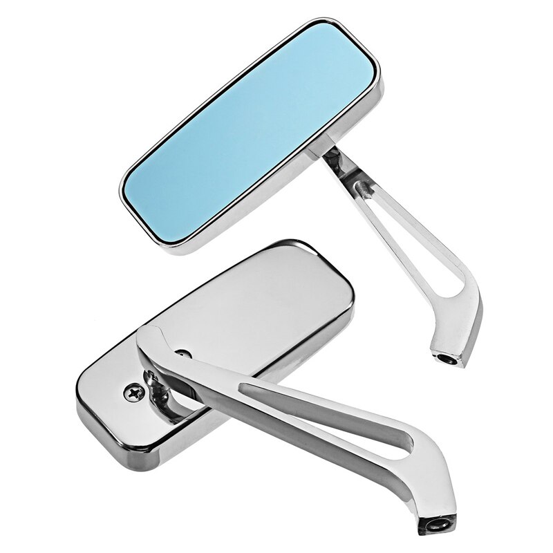 1 Paar Motorcycle Spiegel Moto Fiets Achteruitkijkspiegel Achteruitkijkspiegels Legering Motorfiets Achteruitkijkspiegels 8Mm/10Mm Blauw, p-115
