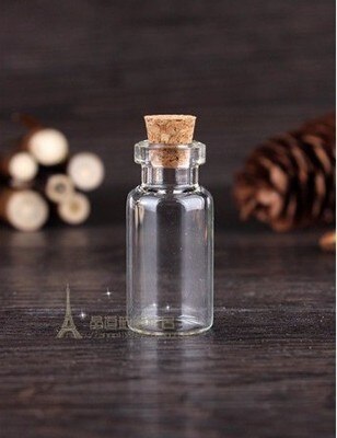 10pcs Mini Small Glass Bottles With Clear Cork Stopper Jars Tiny Wedding Vials 1/3/5/10/15/20mm Message Favor Containers Jewelry: 3ml 16x35mm
