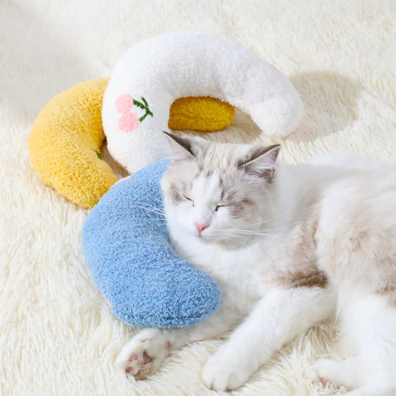 Oreiller En U Pour Chien Et Chat - Confort Cou, Brillant La Nuit - Lavable En Machine