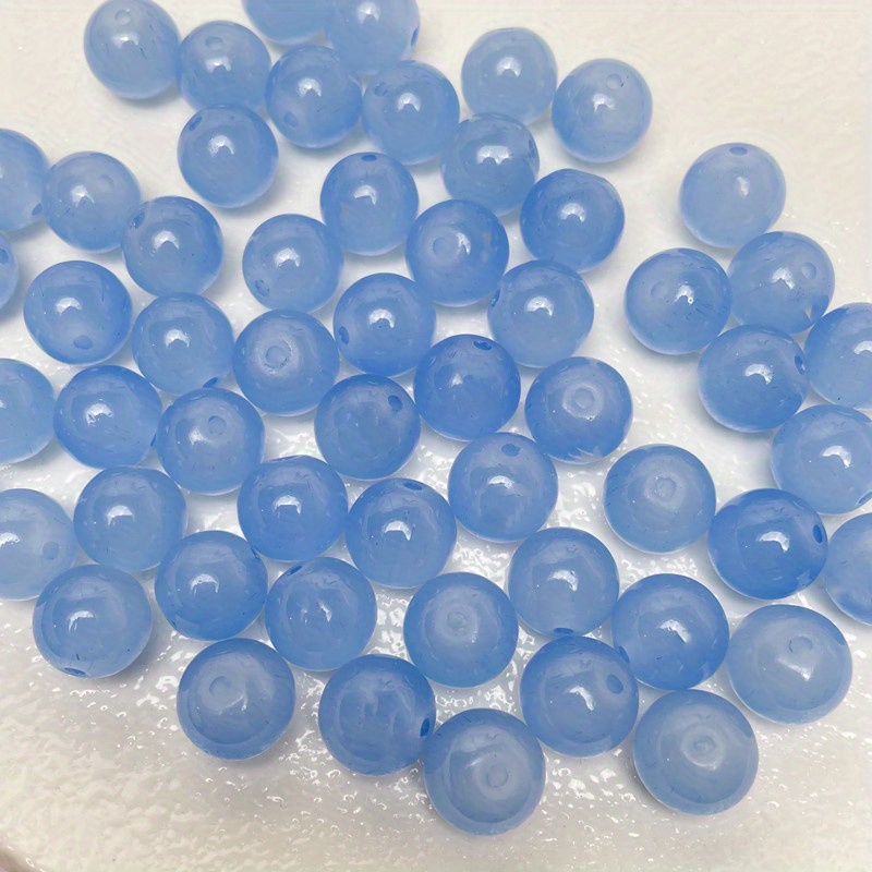 50pcs/8mm Solid Color Glass Beads, Beading & Jewelry Making Essentials Colorful, , Trendy DIY Craft Supplies for Handmade: Red