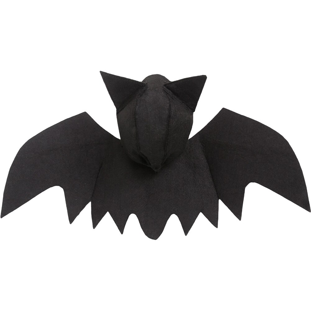 Godt sundt dyr kæledyr hund kat flagermus vinge med hætte halloween fancy dress kostume outfit filt klud sort