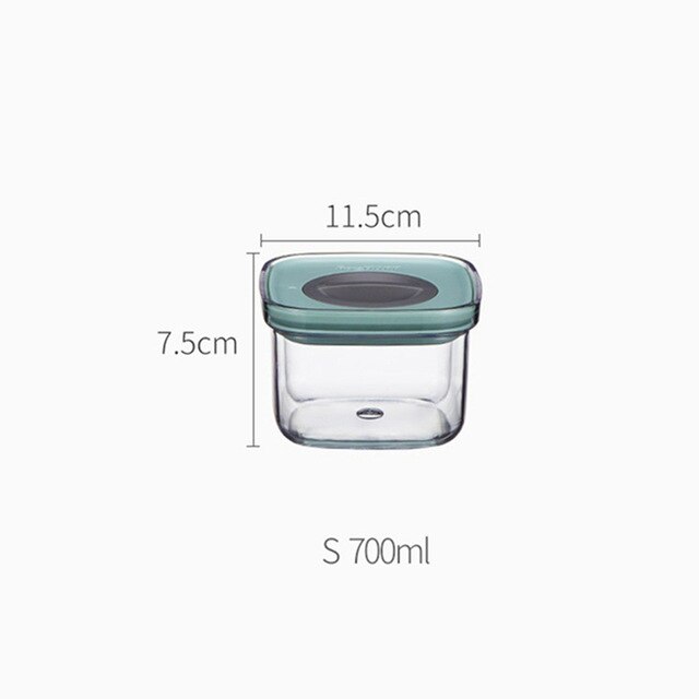 Xiaomi Youpin BergHOFF Lebensmittel Lagerung Panzer 2,4 L Küche Dichtung Topf essen Dosen Feuchtigkeits Frische Lagerung Kasten Glas Versiegelt Können: Licht Grau