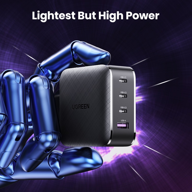 Ugreen PD 65W Ladegerät GaN USB Typ C Ladegerät für Apfel MacBook Luft iPad Profi Samsung Tablette Schnelle Ladegerät für Nintendo Schalter
