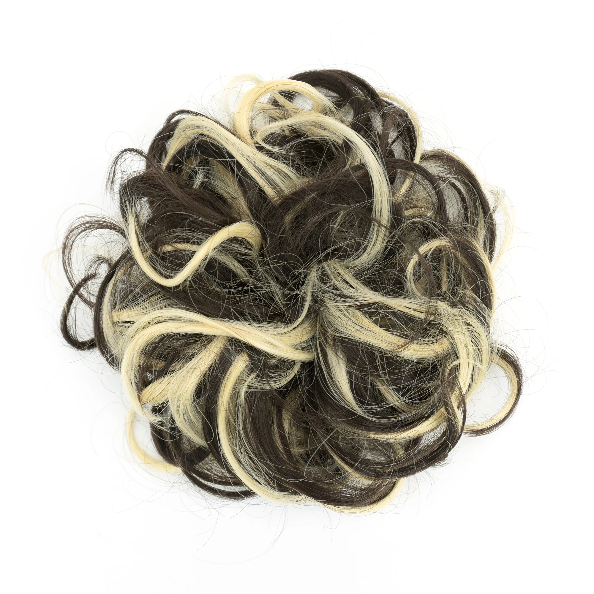 Syntetiskt rufsigt hårband vinrött uppsatt hårband flexibla scrunchies lockiga löshår chignon hårband scrunchie: #27