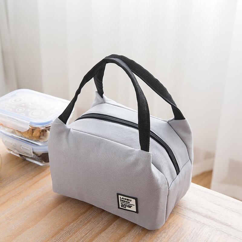 Portable Lunch Bag Thermal Insulated Lunch Box Tote Cooler Bag Bento Pouch Lunch Container School Food Storage Bags