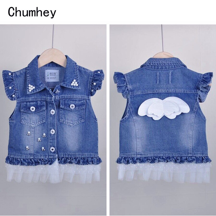 1-8t babyvest denim babe jeans jakke afslappet overtøj børnetøj forår efterår bebe tøj børn veste toldder toppe: No1 / 7-8t