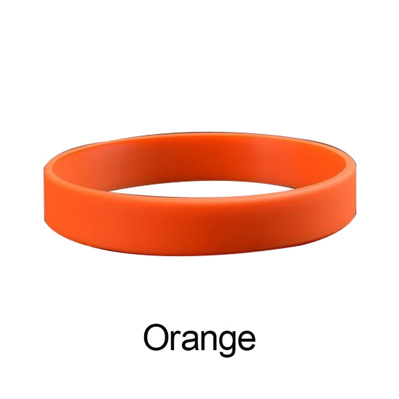 Fitness Silicone Basketball Wrist Support Sport Elasticity Balance Wristband Power Bangle Rubber Bracelet: Orange