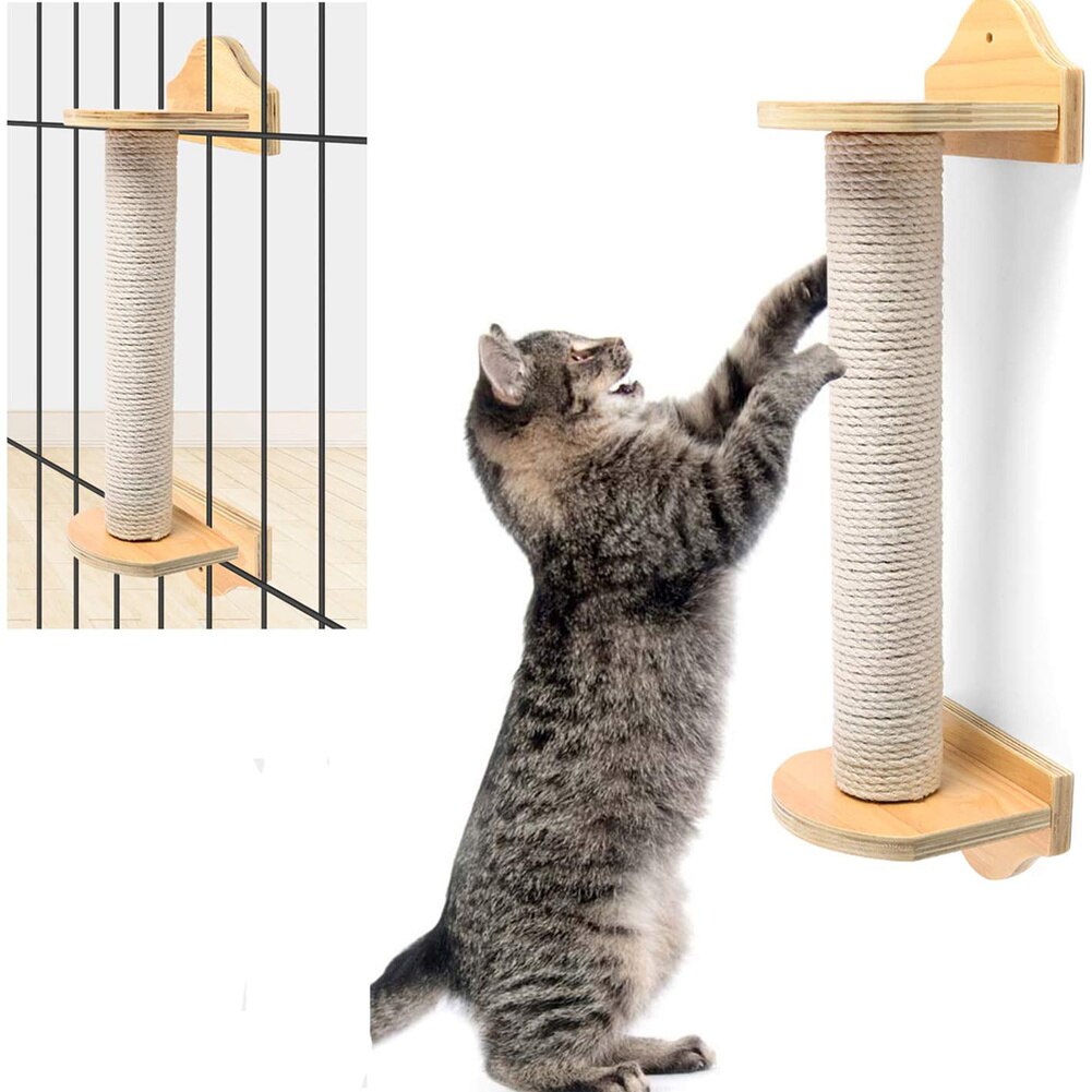 64cm kat ridse kolonne kat klatrestativ kæledyrs legetøj skrabebræt killing vægmonteret ridsestol ridse sisal træ