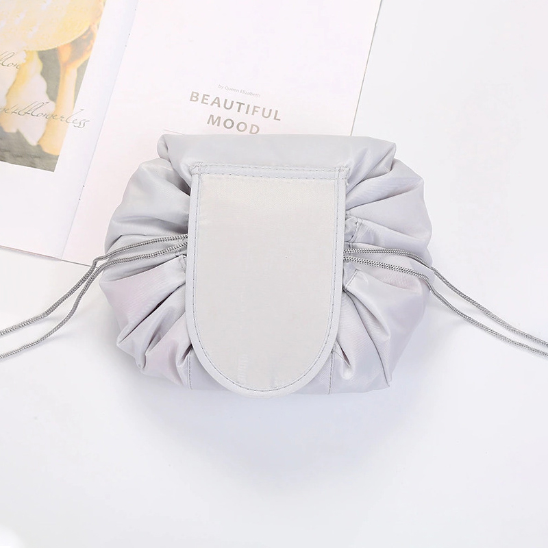 Women Drawstring Cosmetic Bag Storage Makeup Bag Organizer Female Makeup Pouch Portable Travel Toiletry Necessaries Beauty Case: green