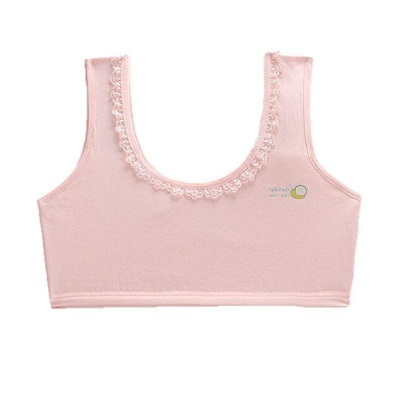 Teen Girl Sports Bra Kids Underwear Young Puberty Training Bra For 8-18years: PK2