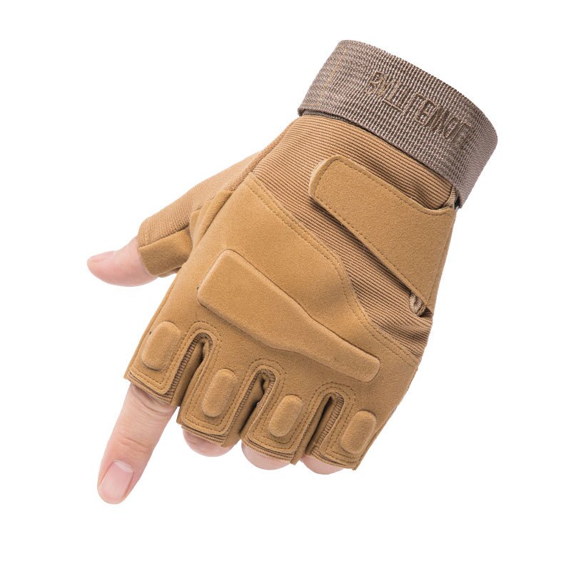 Gants tactiques pour hommes, moto demi-doigt, pilote de soldat spécial, protection des fans de l'armée Black Hawk, haute quantité: B / XL