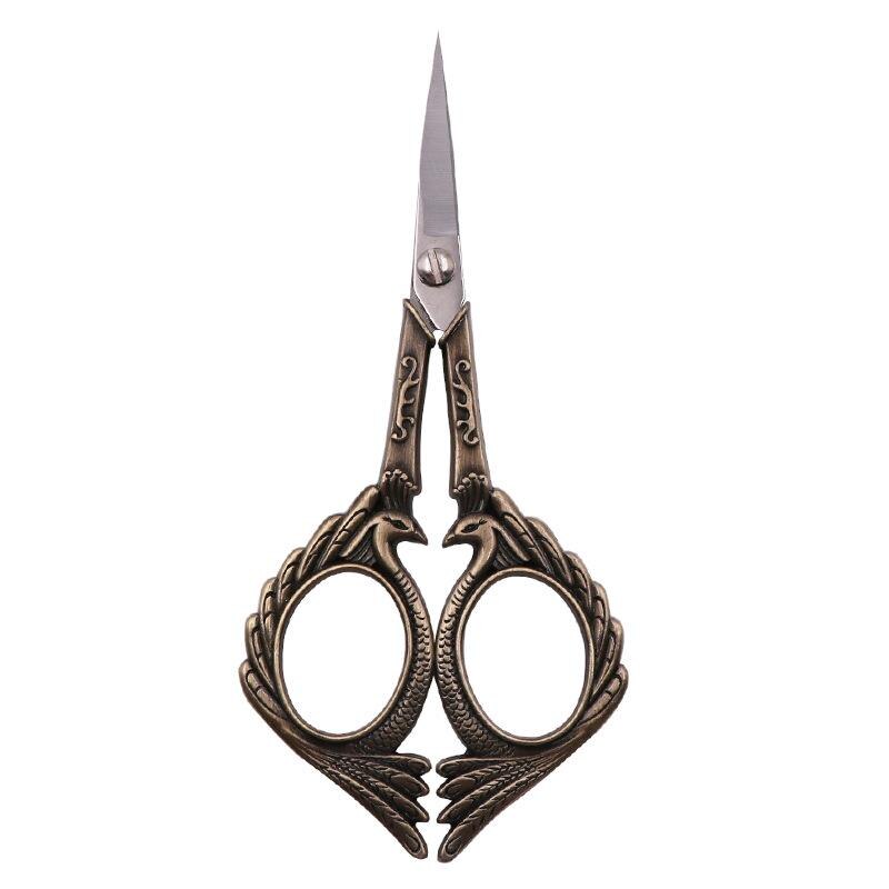 Retro Peacock Needlework Tailor Scissors Antique Vintage Thread Embroidery Stainless Steel Scissors For Sewing Supplies Tool: 02-12.6cm