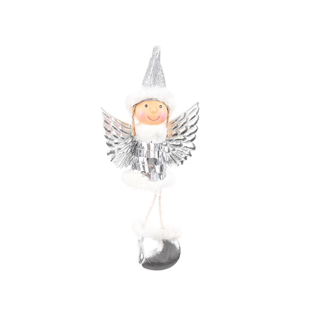 Christmas Feather Sequins Angel Doll Chrismas Tree Decoration Hanging Ornaments Atmosphere Decoration Props: H