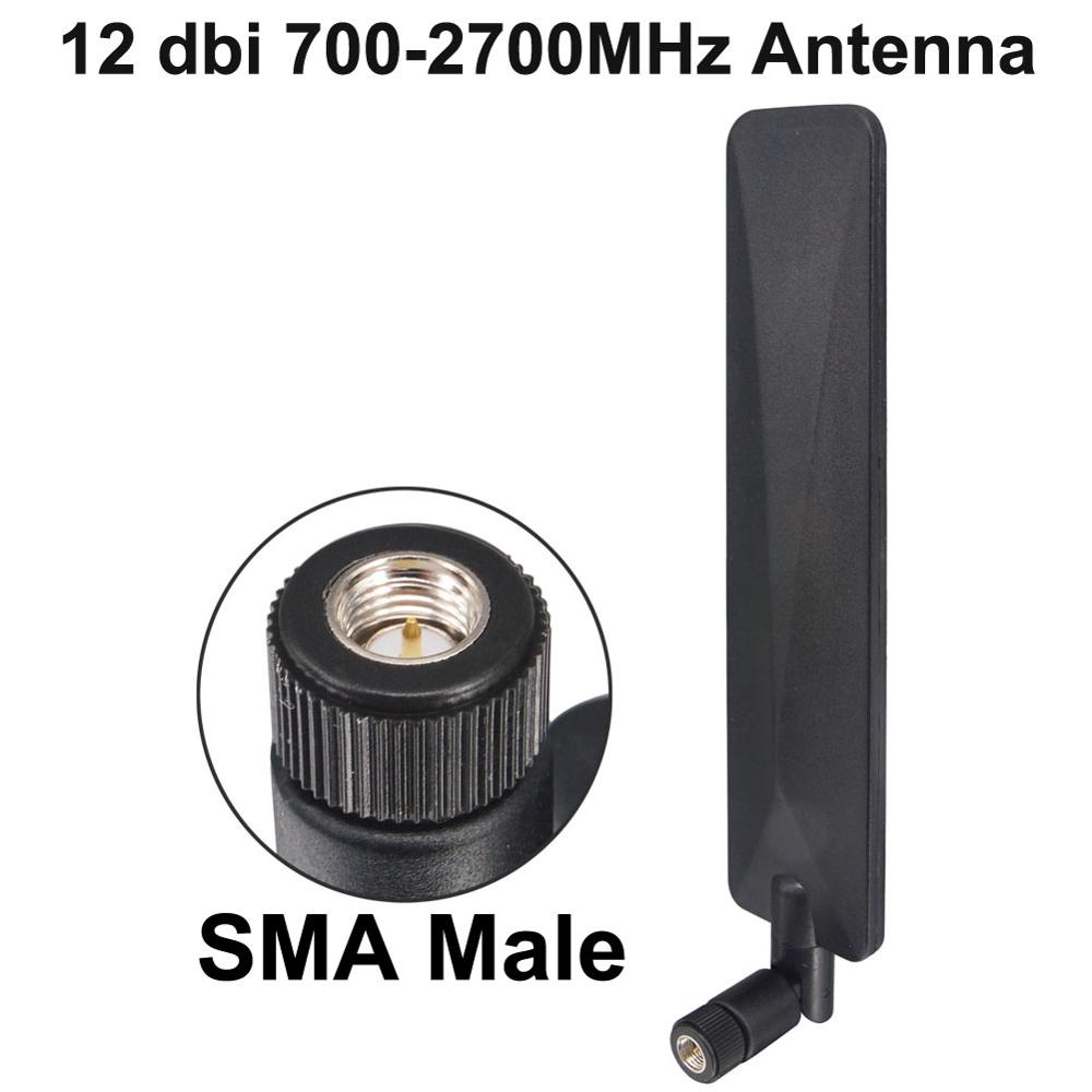 12 dbi 700-2700MHz GSM 2G 3G 4G Antenna SMA Male Universal Antennas Amplifier WLAN Router Antenne Connector Booster