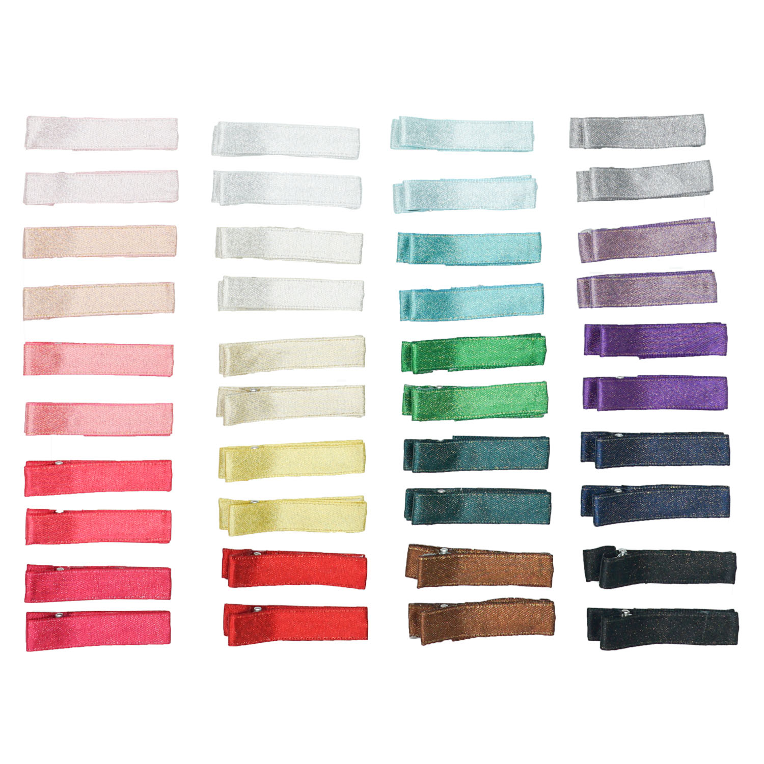 40 peças 1.8 "totalmente forrado diy grampos de cabelo de jacaré presilhas de cabelo para cabelos finos bebês meninas crianças em pares