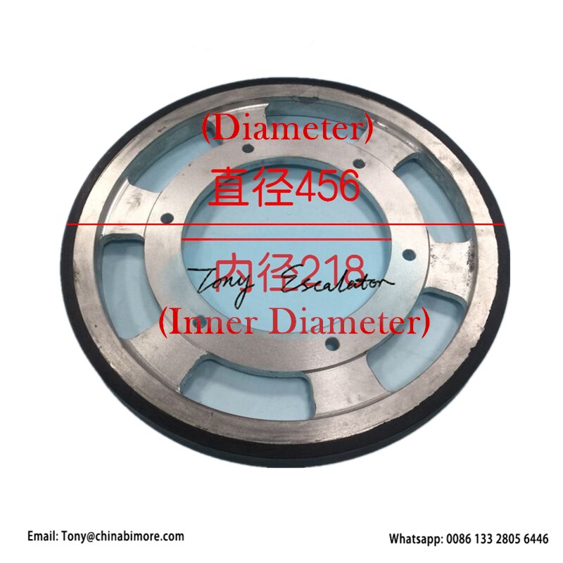 OTIS schodów ruchomych koła cierne DAA265NNN1 GAA265NNN1 dla 506NCE OD456mm W36mm ID218mm