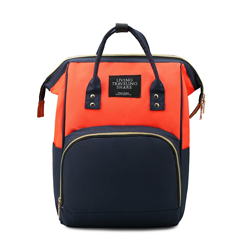 Contrast Kleur Luiertas Lichtgewicht Multi-Functionele Grote Capaciteit Hand Mother 'S Bag Zwangere Vrouwen Mama Zak Zuigeling: Lyceem Mixed Colors