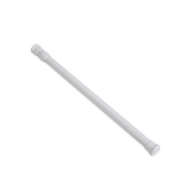 Extendable Adjustable Spring Tension Rod Pole Curtain Shower Bathroom Window: White 30-50cm