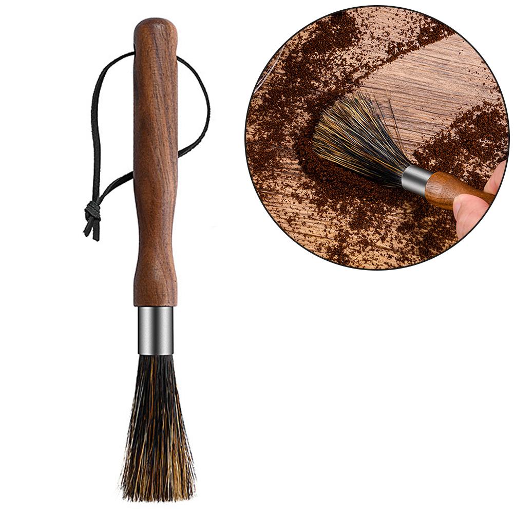 Molinillo de café, cepillo de limpieza con cerdas naturales, cordón, brocha para cafetera, limpiador para Barista, hogar, cocina, utensilios de café