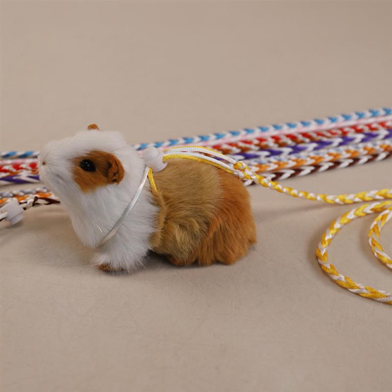 Kapmore 1pc Kleine Ebene Leine Verstellbare Geflochtene Ratte Leine Hamster Leine Mit Glocke Haustier Liefert Haustier Zubehör
