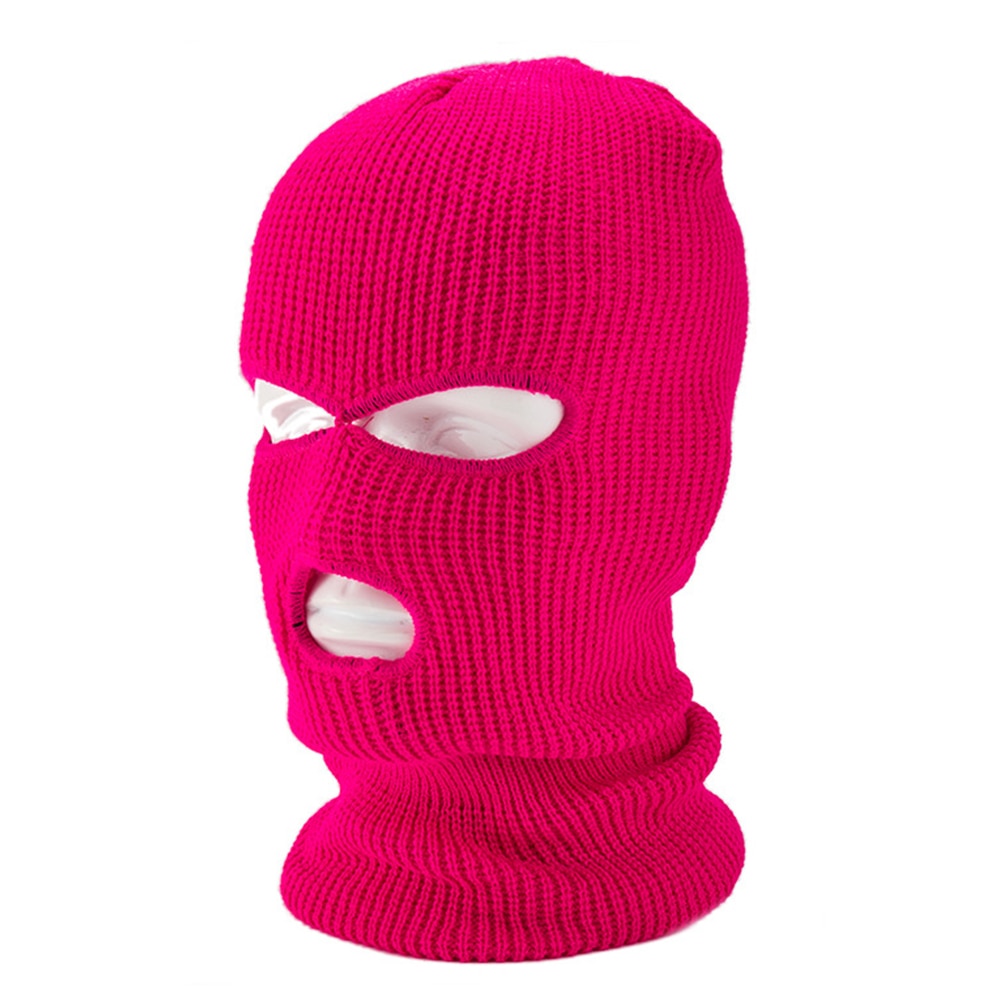 Winter Balaclava Warm Knit ski mask 3 hole Knitted Full Face Cover Ski Mask Full Face Mask for Outdoor Sports