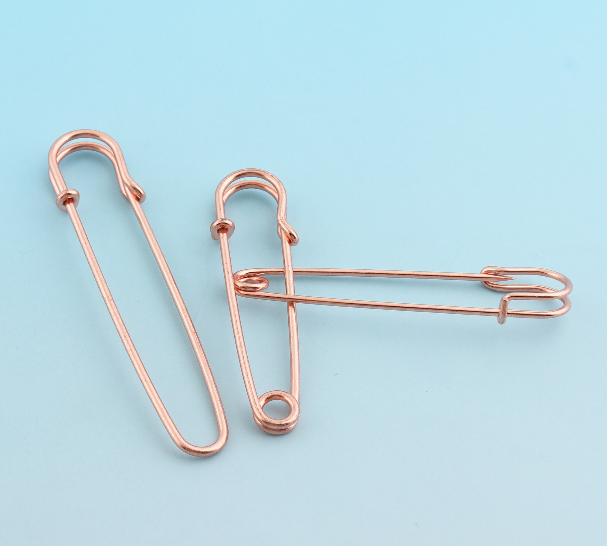 20 piezas 64mm/70mm/85mm oro rosa alfileres de seguridad grandes alfileres metálicos alfileres DIY Jumbo Kilt alfileres manta broche alfileres para ropa