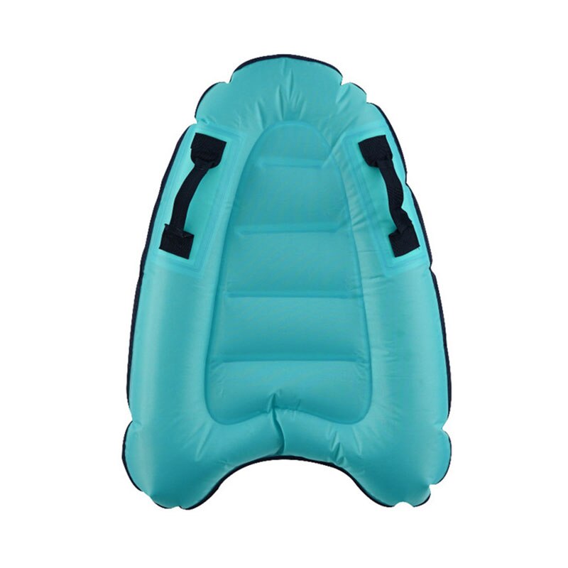 Outdoor inflatable surfboard, solid color, buoy kickboard, kids' safe sea surfing board for beach surfing, swimming, summer water fun: Blue