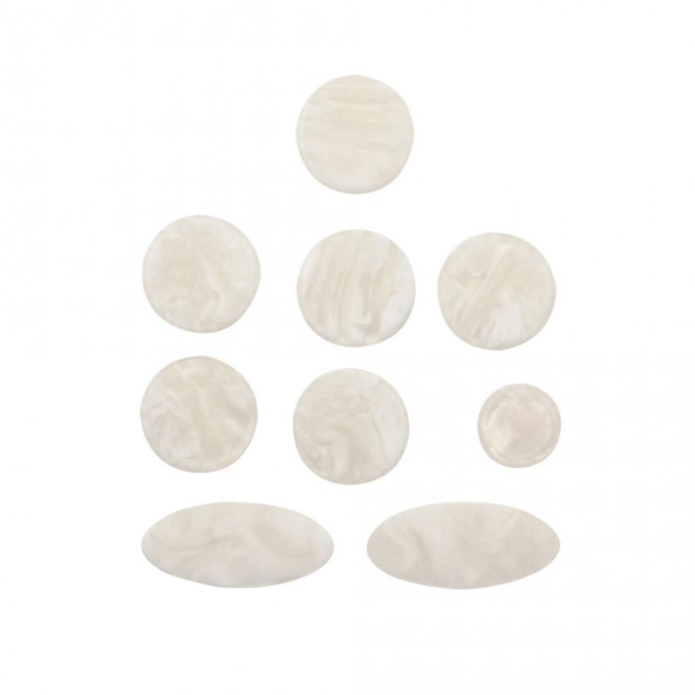 9pcs/set Saxophone Fingers Buttons Pearl Real Abalone Shell Repair Parts Sax Replacement Inlays Keys
