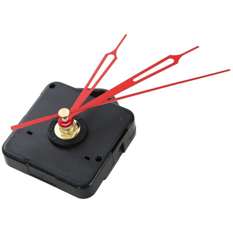 DIY Clock Metal Texture Wall Clock Retro Clockwork Movement Accessories Mechanism for clock Black + Red