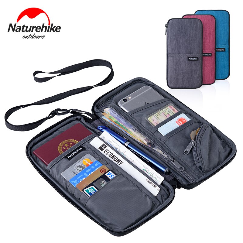 Naturehike Passport Wallet Travel Document Holder Organizer Pouch Zipper Bag passport holder