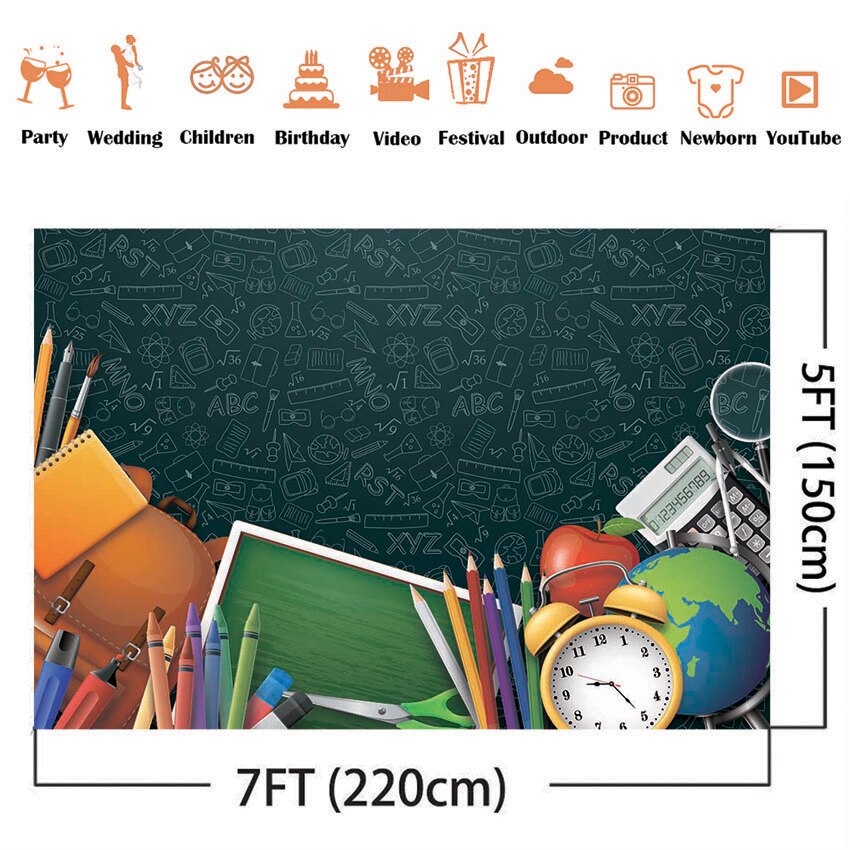 Arrière-plan pour photographie, arrière-plan pour l&#39;éducation scolaire, pour la papeterie de studio photo, arrière-plan de stand photo, tableau noir