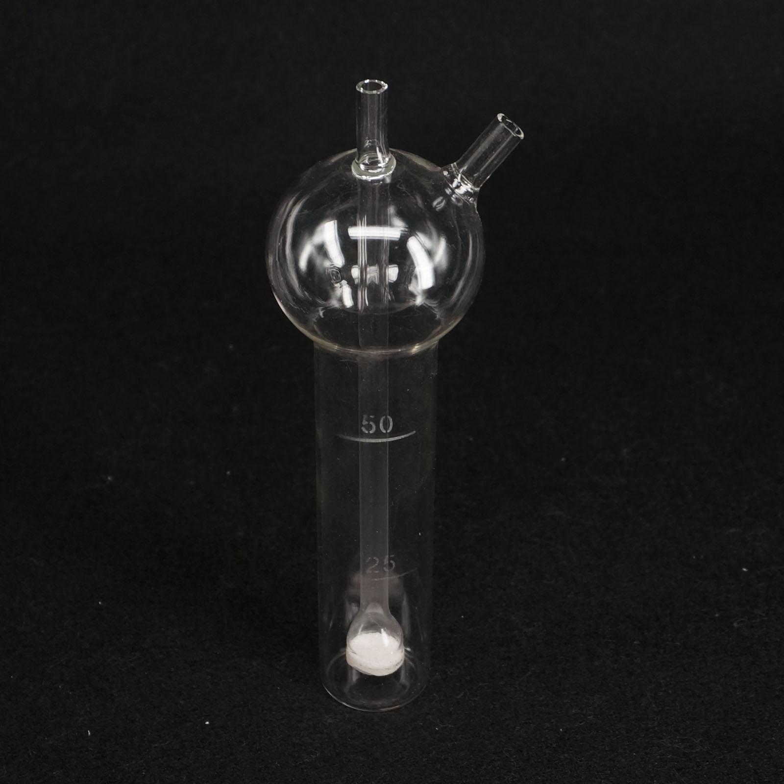 50 ml Clear Zwaveldioxide Absorber Buis Fles Apparatus Chemie Lab Glaswerk